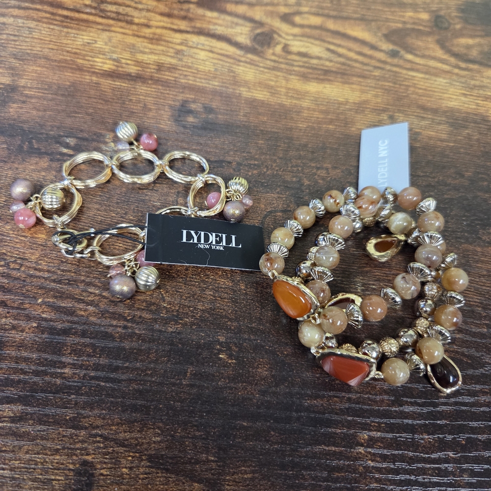Goldtone Beaded Bracelet Set of 4
